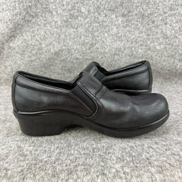 ✅ Womens 11B Ariat Sutter Black Leather Slip-On Clogs Heeled Comfort Work/Chore - Picture 11 of 12